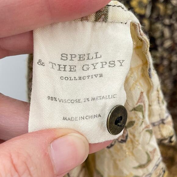 Spell & The Gypsy Collective x Free People S Dahlia Maxi Dress Brown Floral - Picture 10 of 13